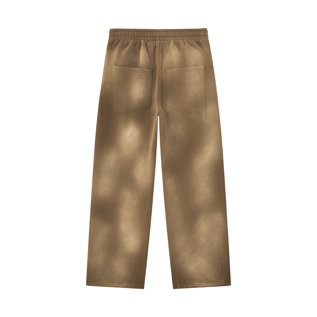 Unisex Byzantine Cross Logo Sunfade Wide Leg Fleece Sweatpants