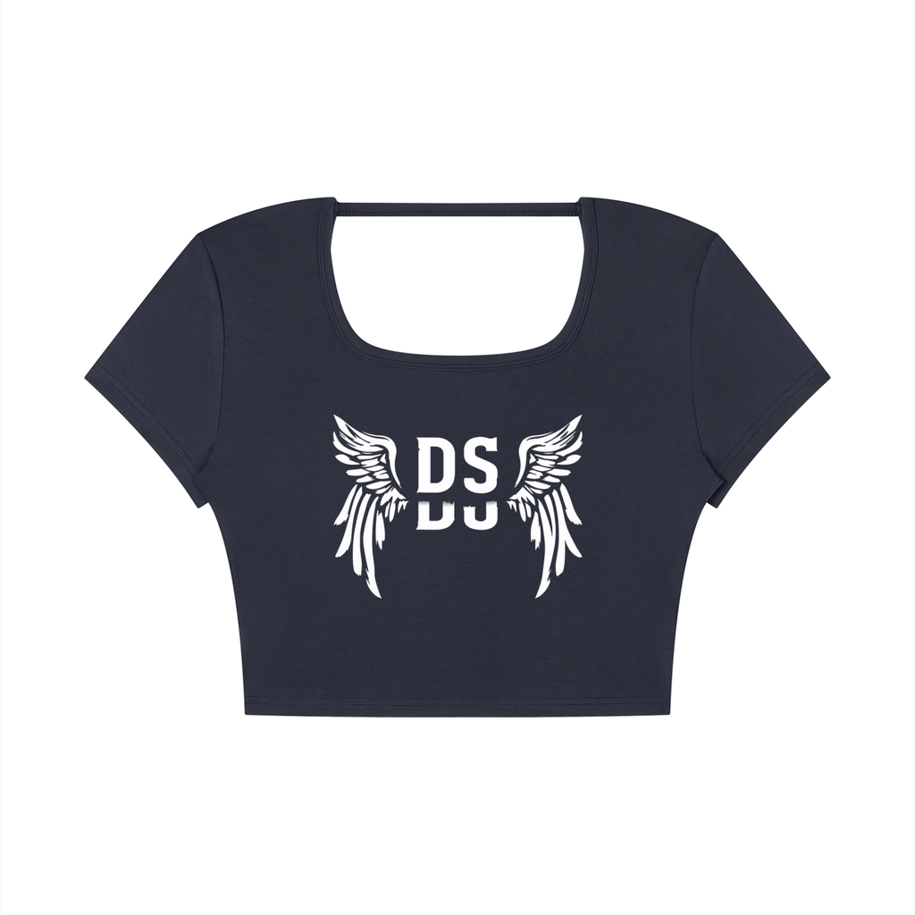 Women's Emblem Square Neck Crop T-Shirt