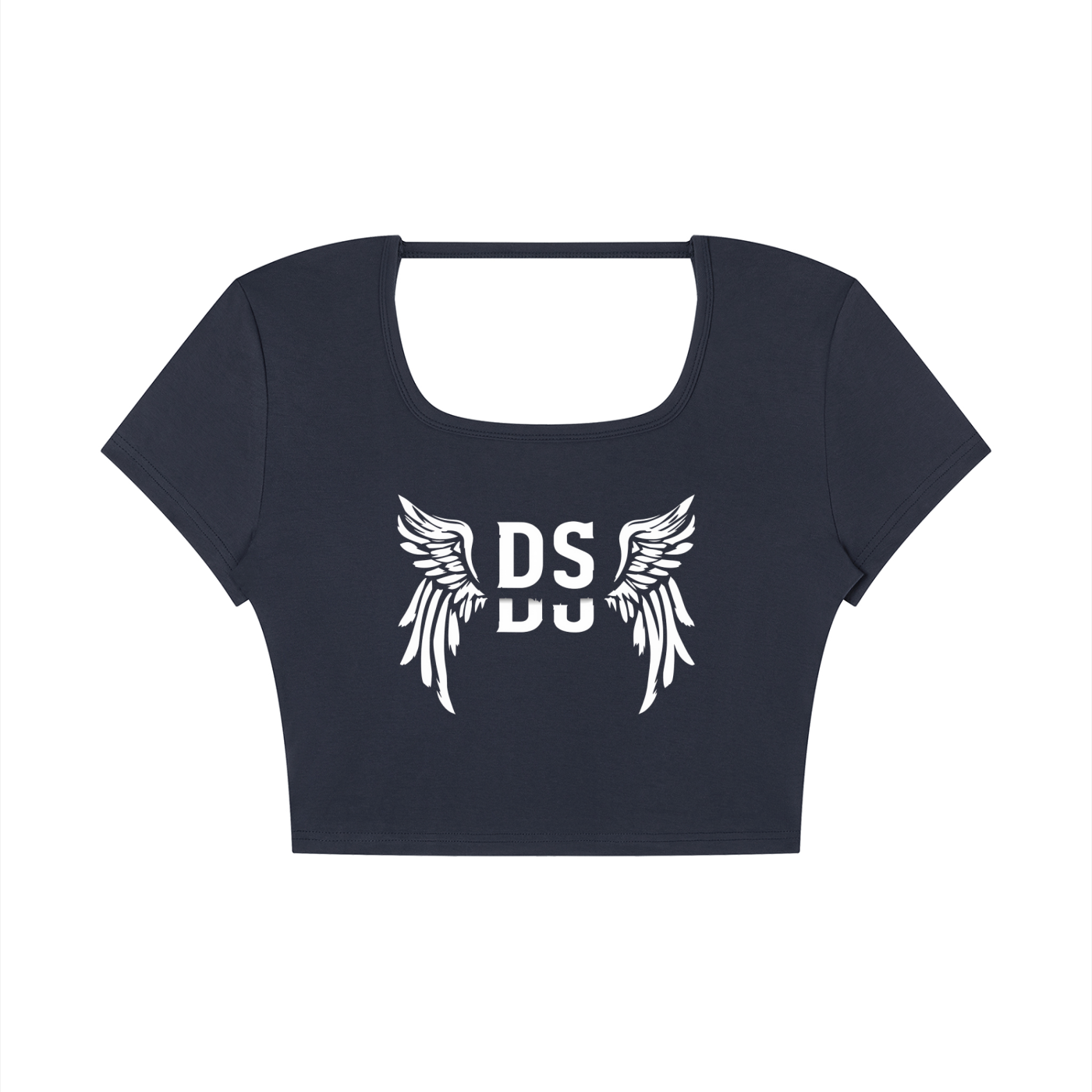 Women's Emblem Square Neck Crop T-Shirt