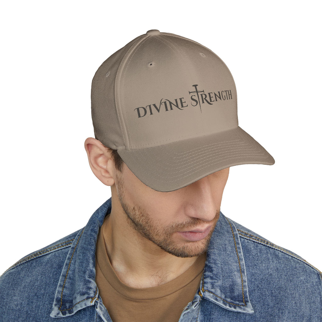 Decretive Font Divine Strength Cap- Black Stitch