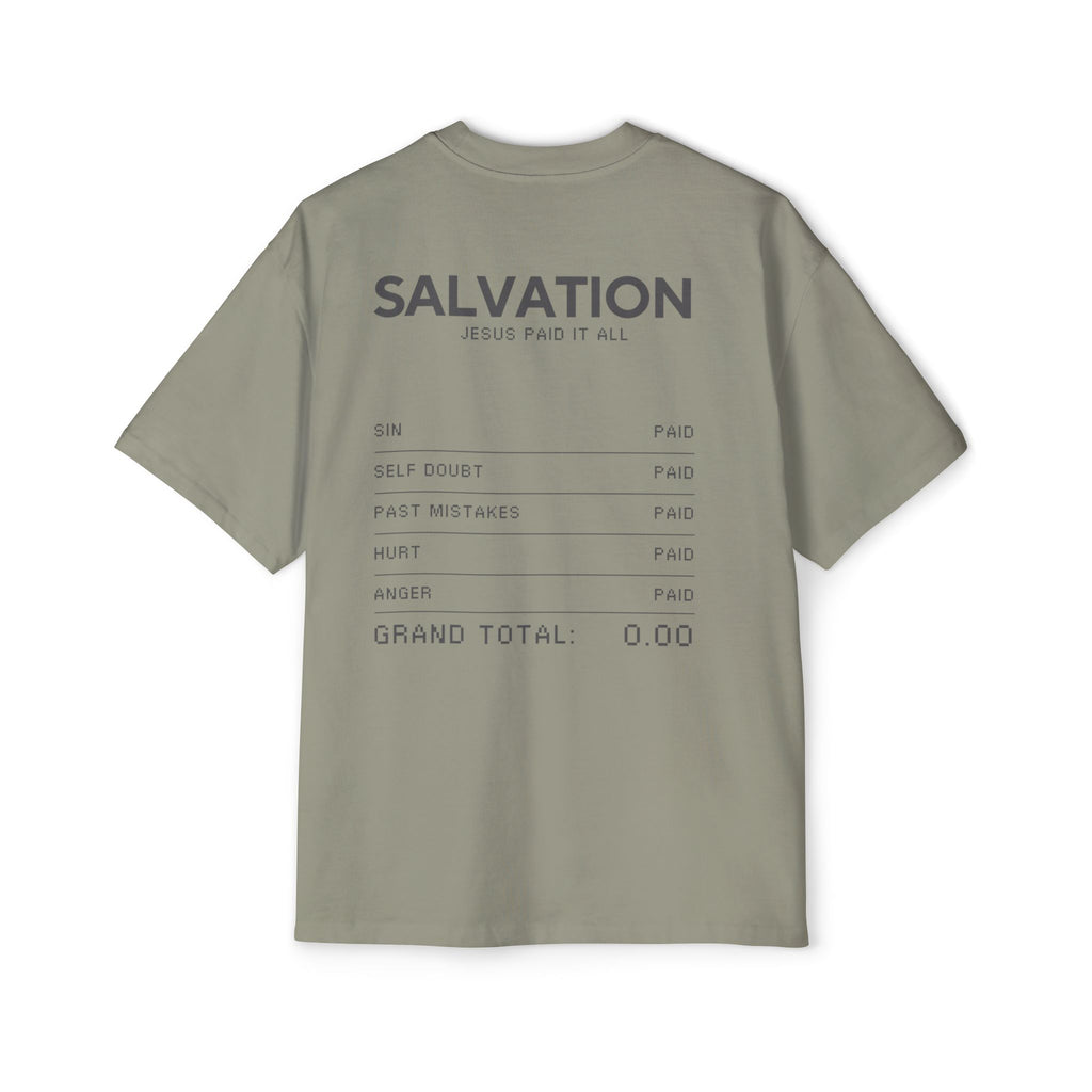 Heavy Oversized Tee - 'JESUS PAID'