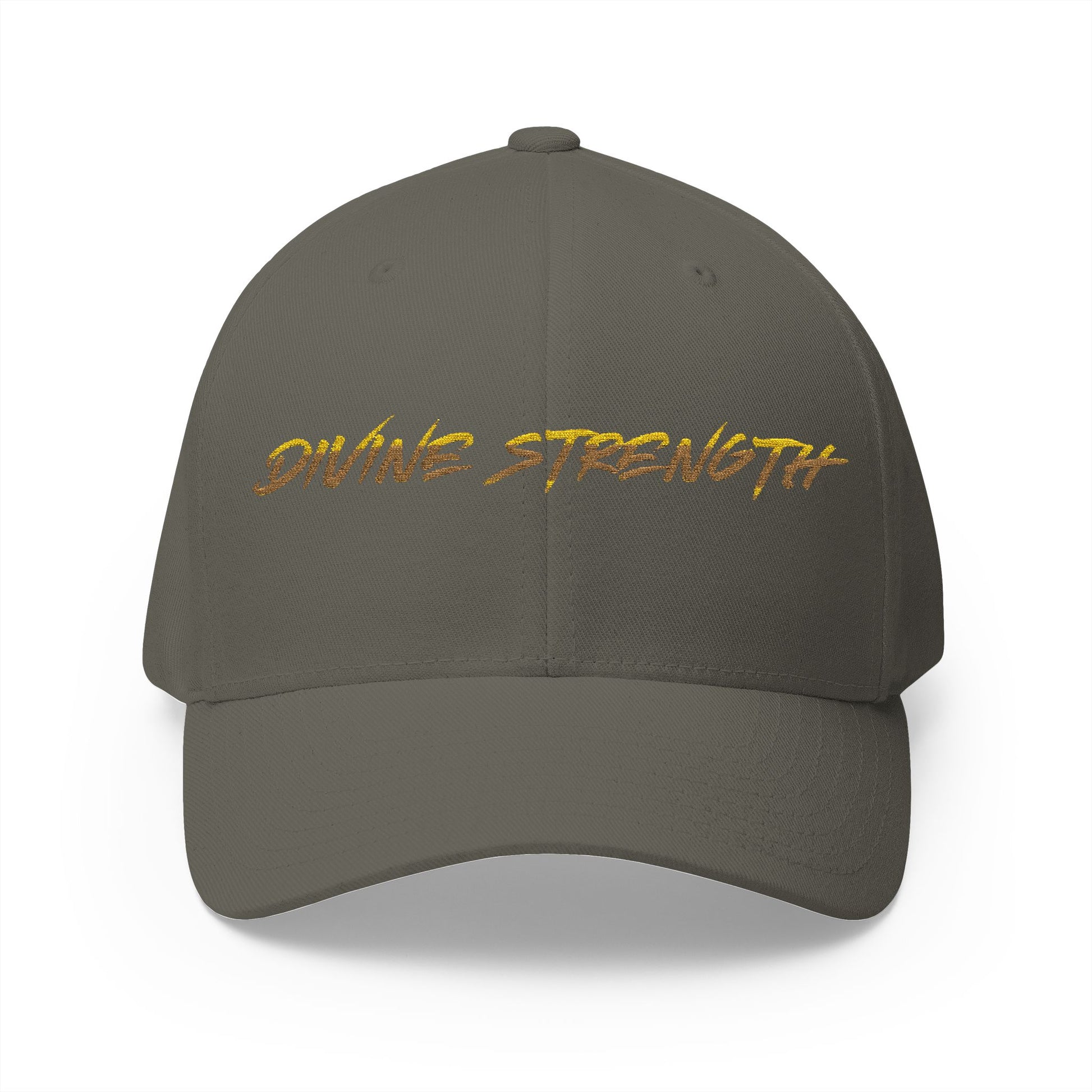 Decretive Font Divine Strength Cap- Black Stitch