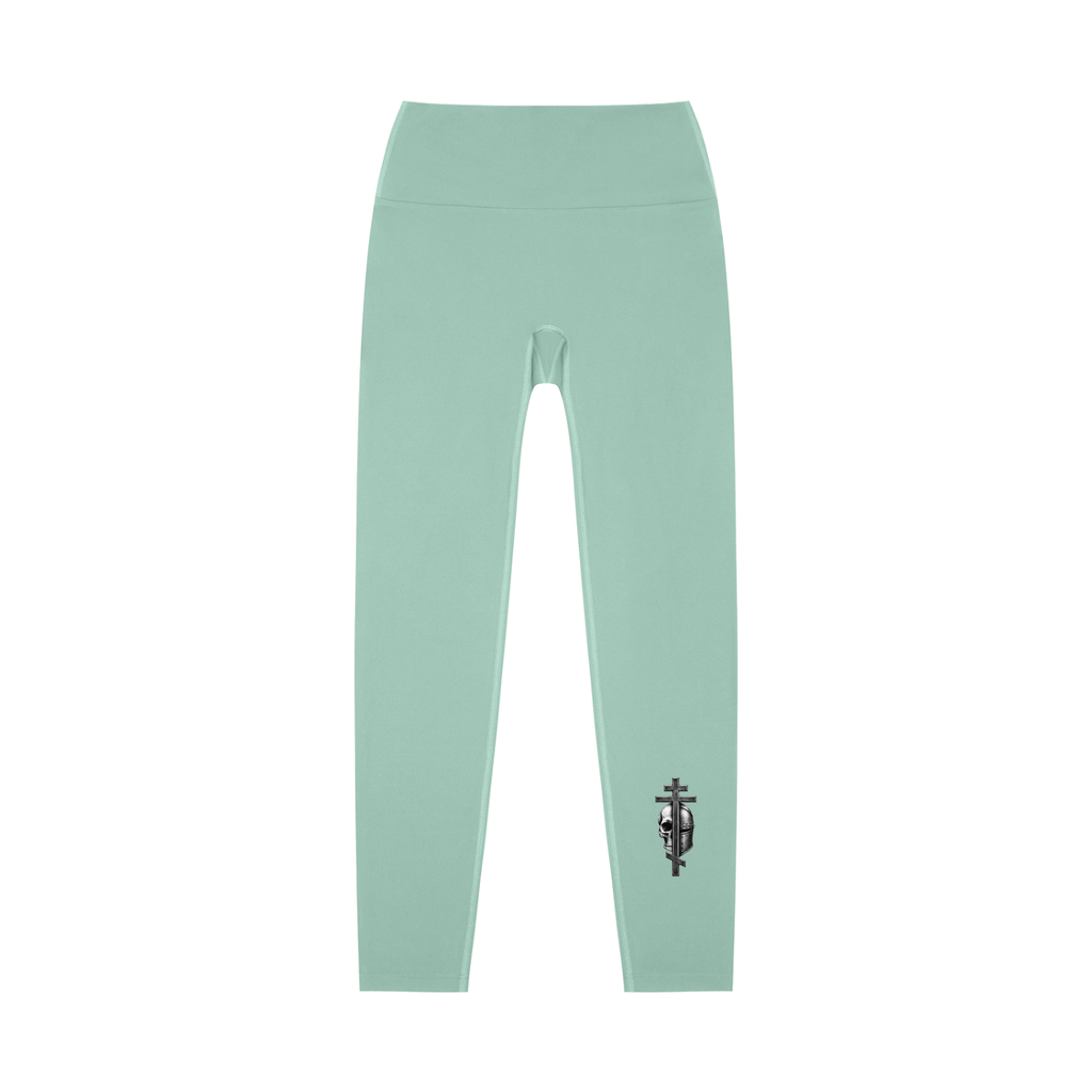 High-Waisted Byzantine cross logo Yoga Leggings