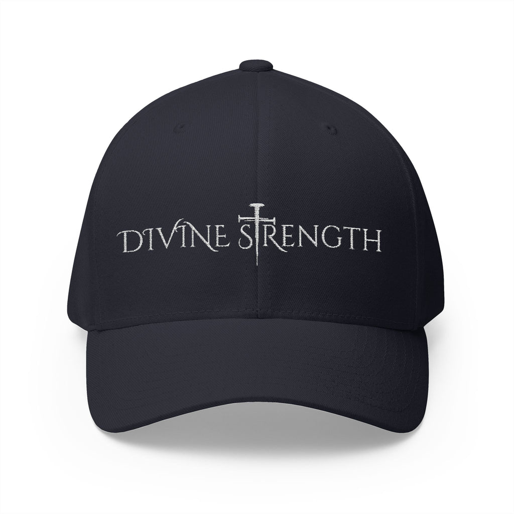 Decretive Font Divine Strength Cap- White Stitch