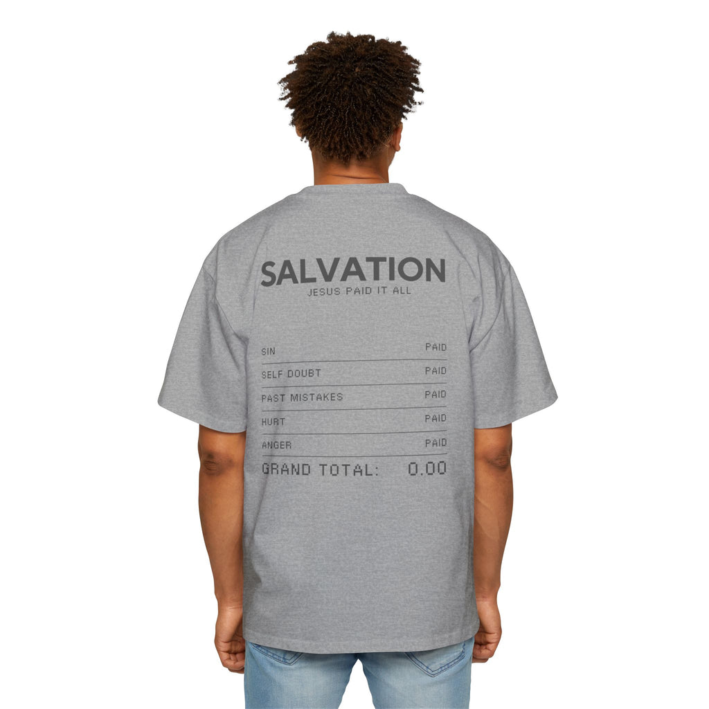 Heavy Oversized Tee - 'JESUS PAID'