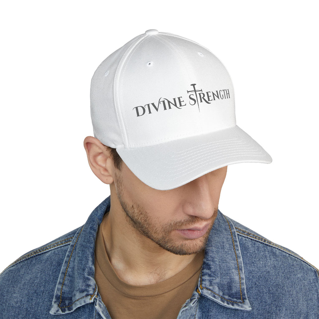Decretive Font Divine Strength Cap- Black Stitch