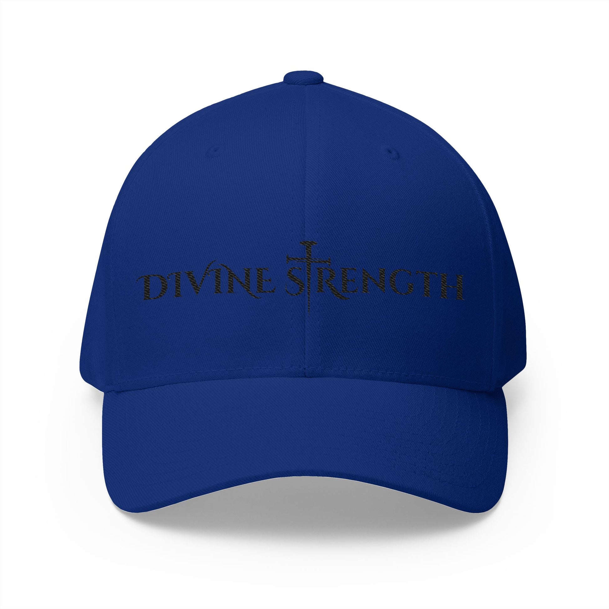 Decretive Font Divine Strength Cap- Black Stitch