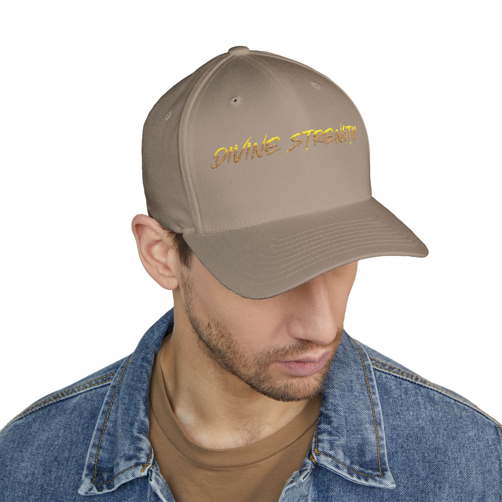 Decretive Font Divine Strength Cap- Black Stitch