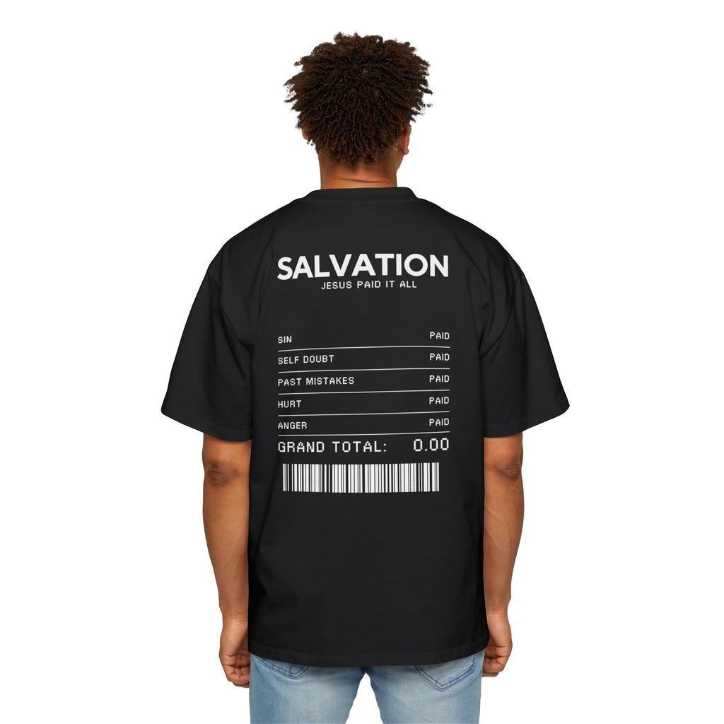 Heavy Oversized Tee - 'JESUS PAID'
