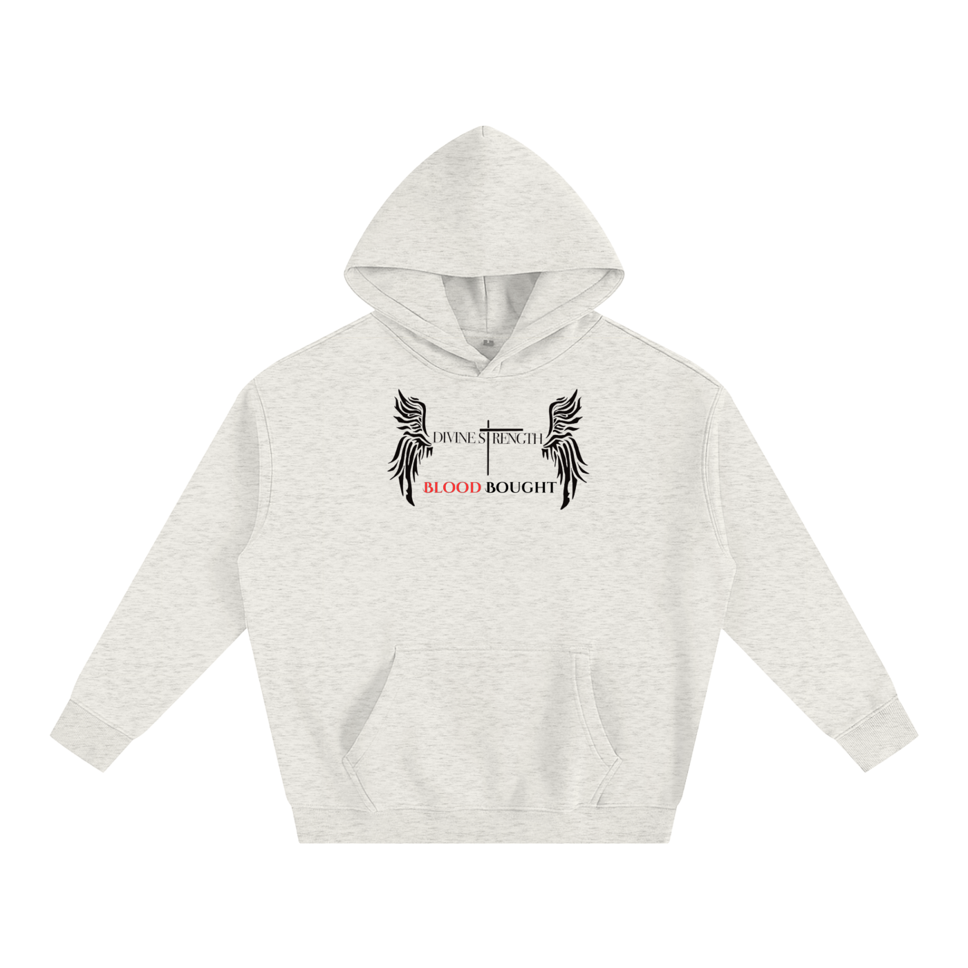 Oversize Fleeced "I AM BLOOD BOUGHT" Hoodie