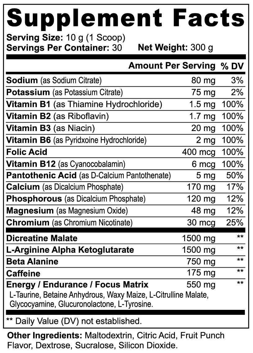 Giant Slayer Pre-Workout (Fruit Punch)