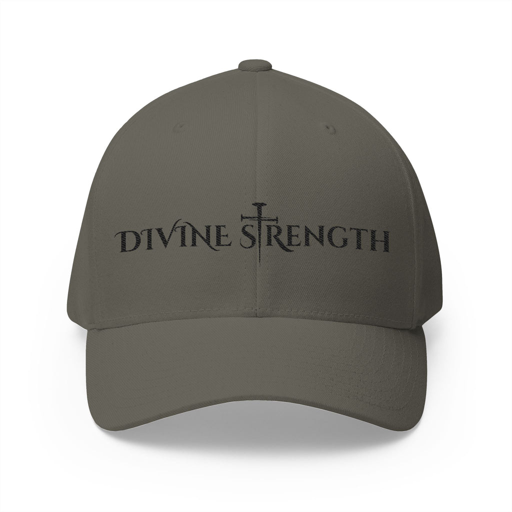 Decretive Font Divine Strength Cap- Black Stitch
