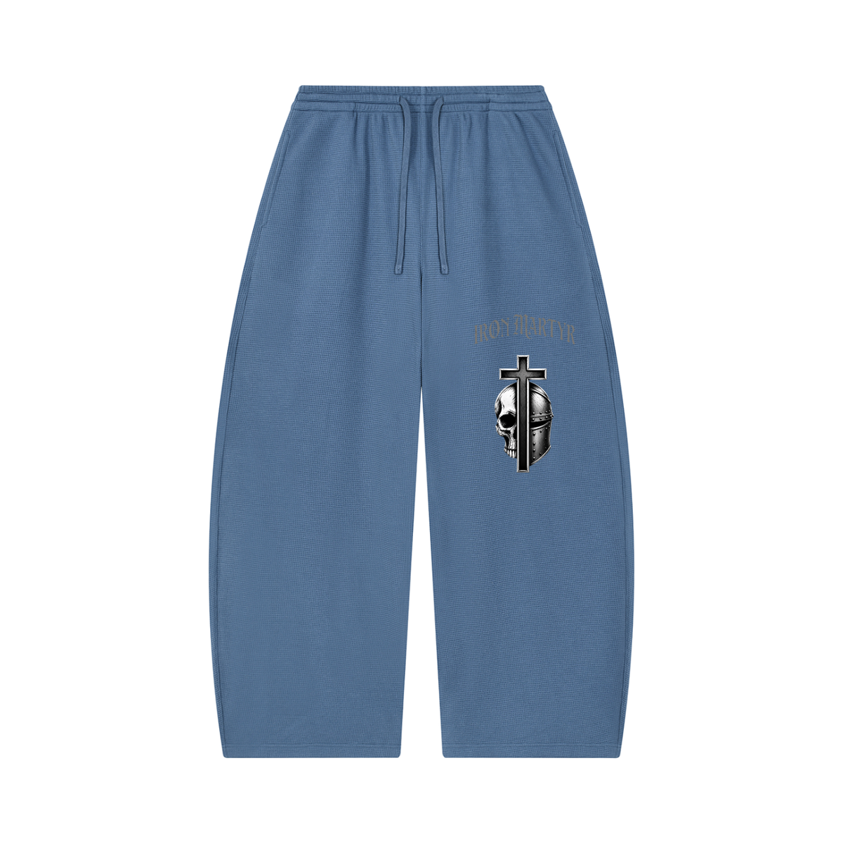 Unisex Waffle Barrel Leg Pants