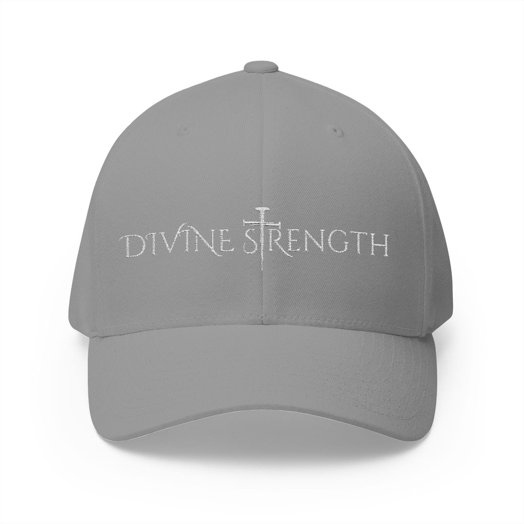 Decretive Font Divine Strength Cap- White Stitch