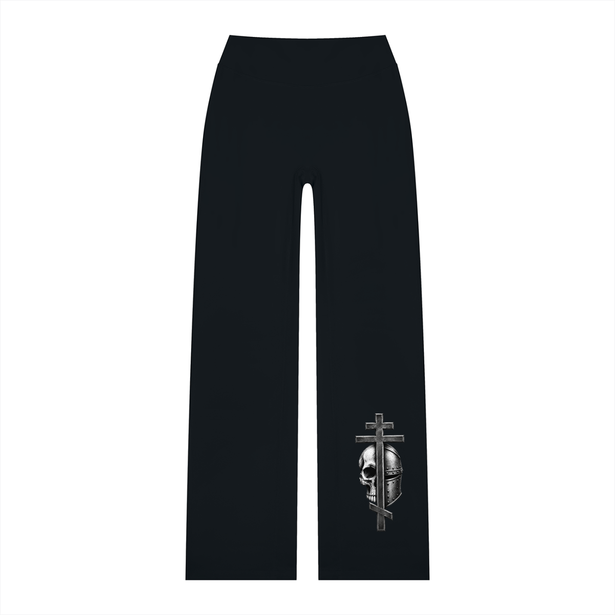 Women's High Waisted Byzantine cross Logo Straight Leg Yoga pants