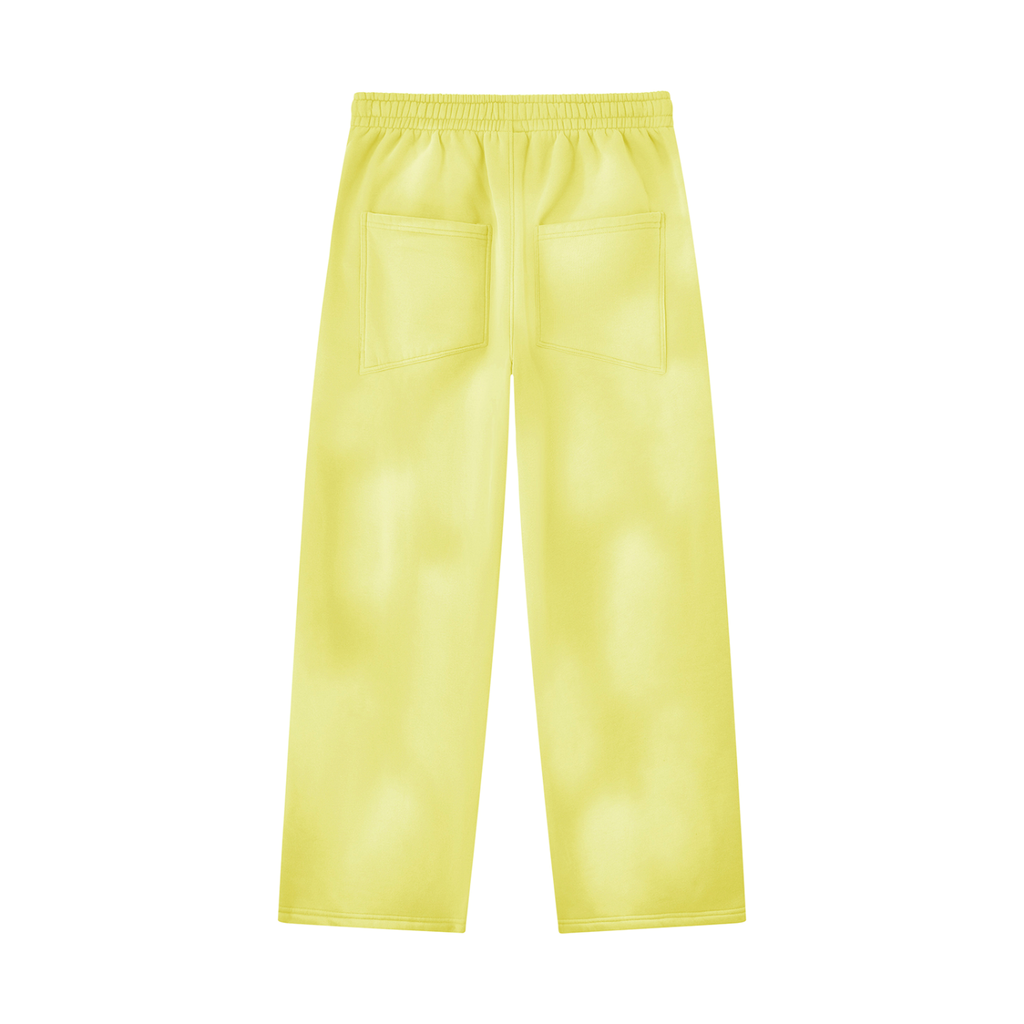 Unisex Byzantine Cross Logo Sunfade Wide Leg Fleece Sweatpants
