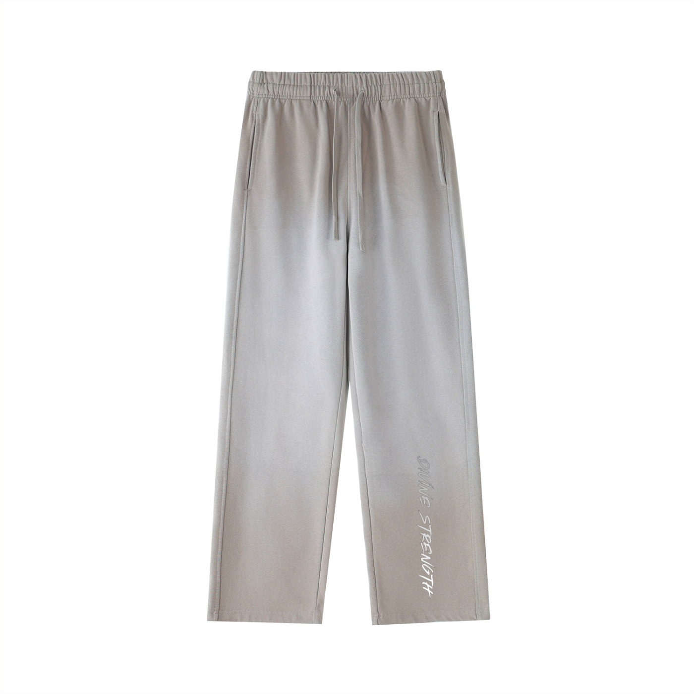 Vintage Washed Gradient Straight-Leg Sweatpants