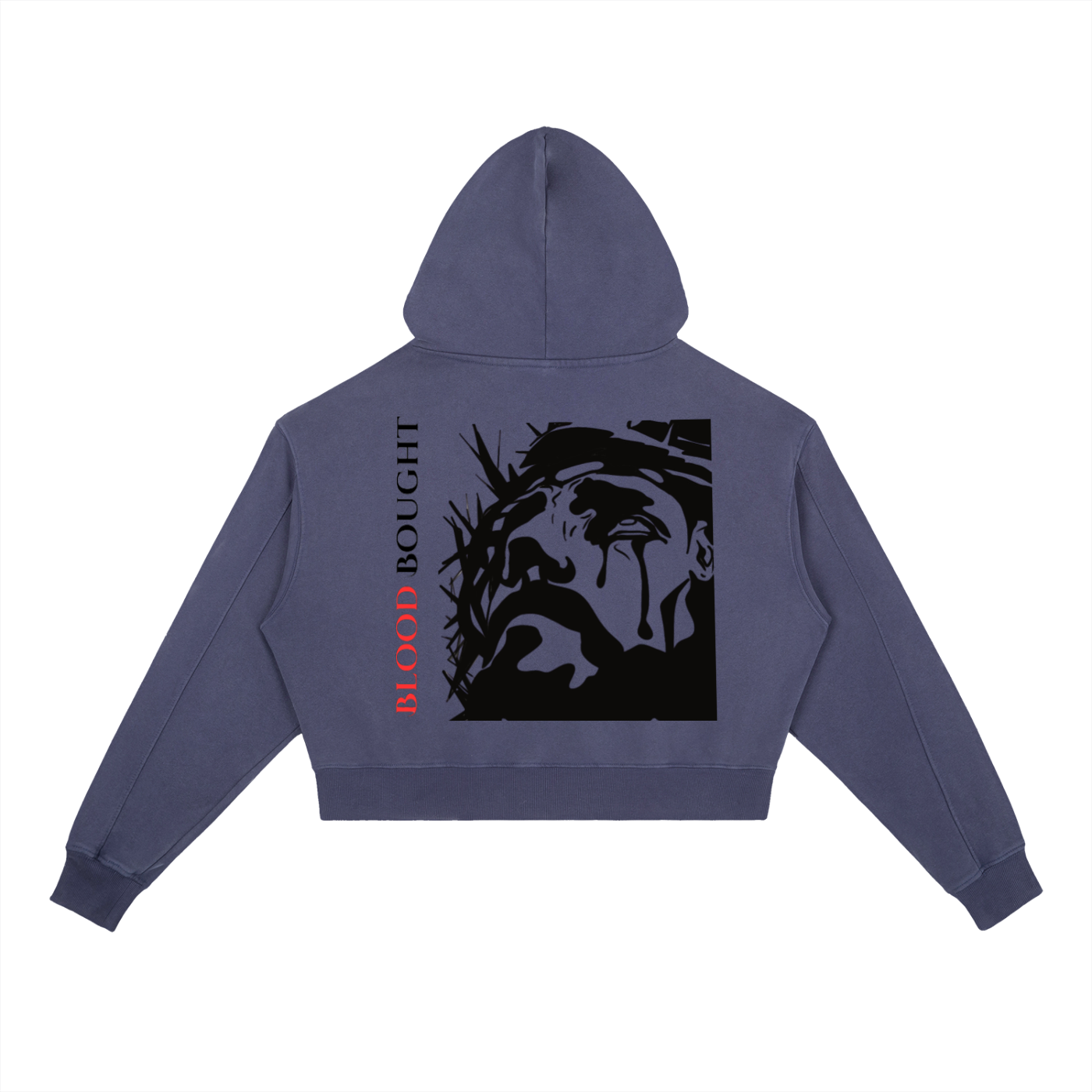 Women's Blood Bought Cropped Heavyweight Hoodie
