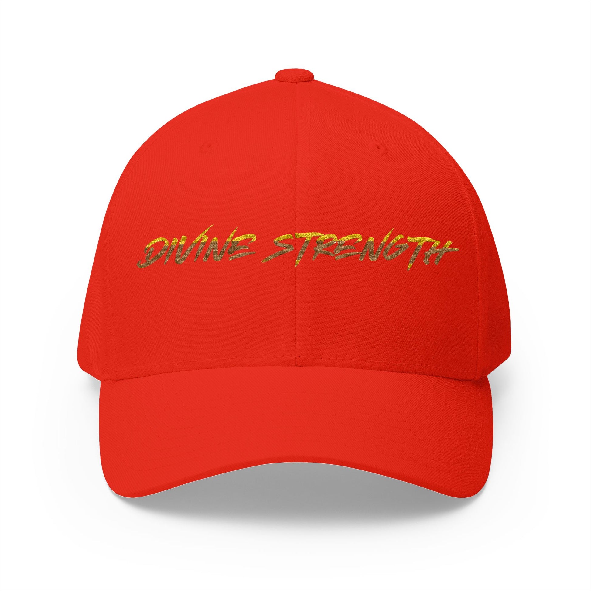 Decretive Font Divine Strength Cap- Black Stitch