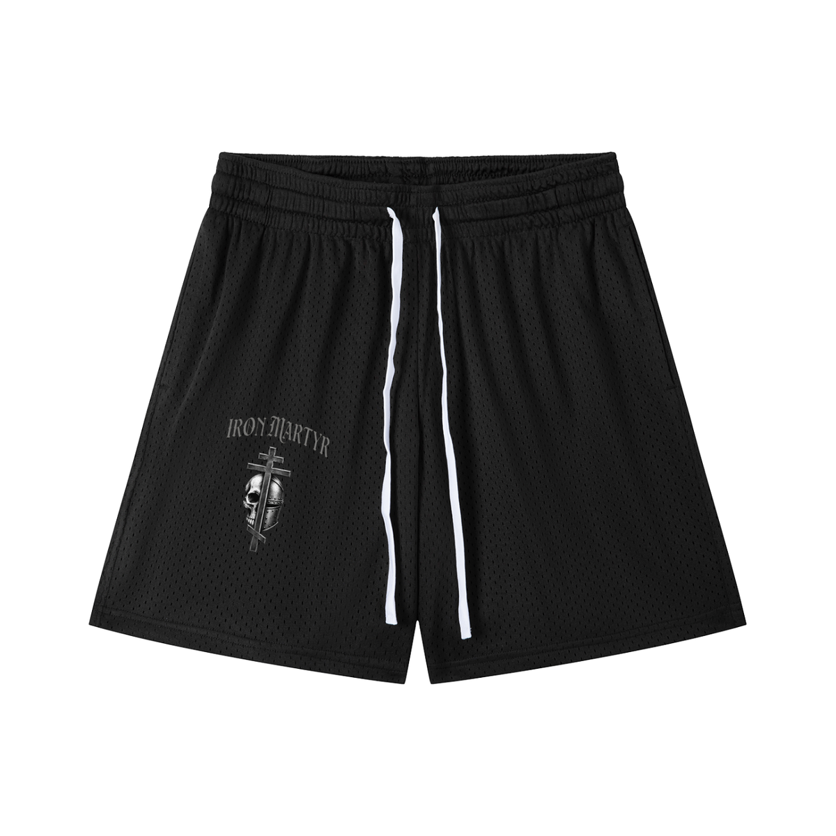 Byzantine cross logo Mesh Drawstring Shorts