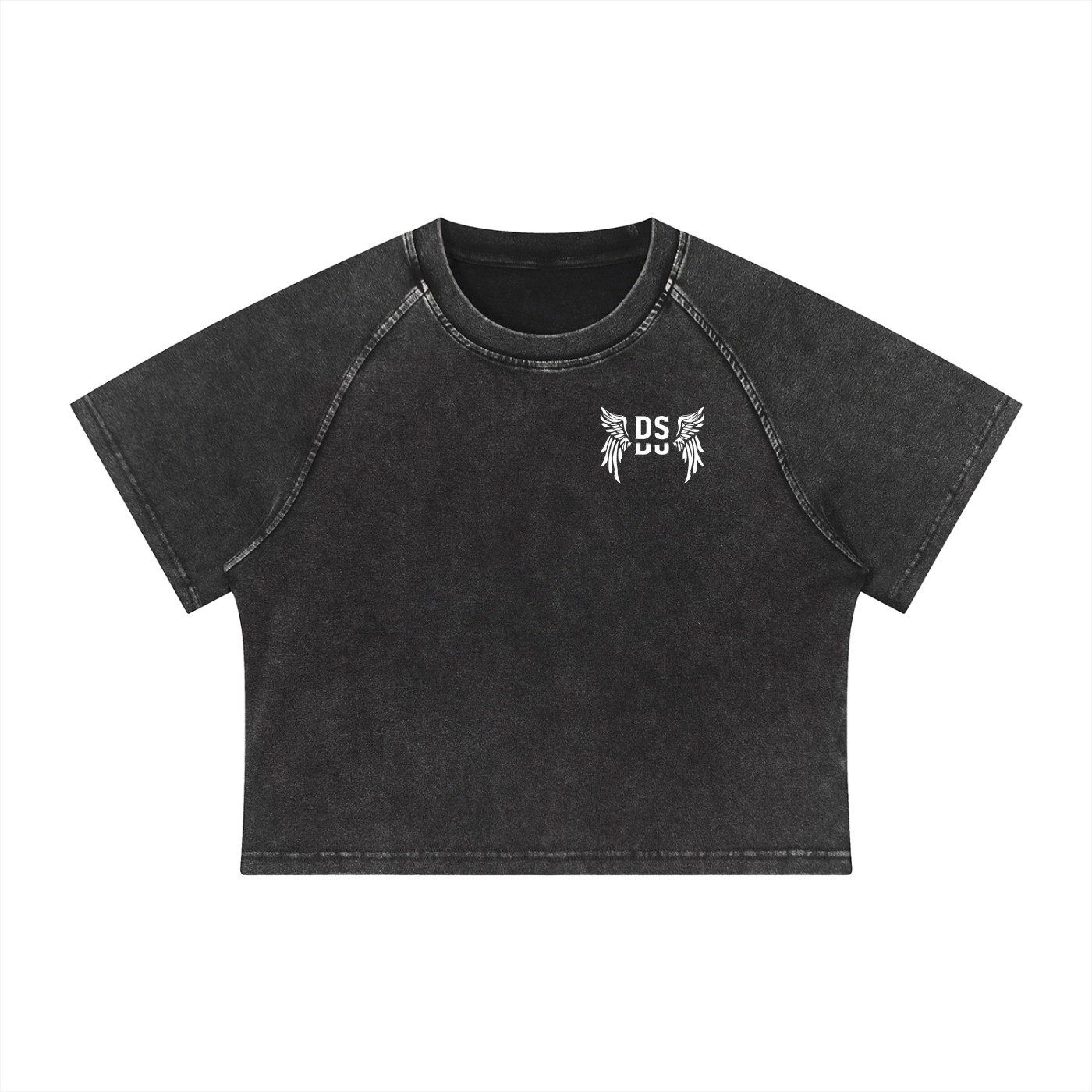 Women's Repent Mineral Wash Raglan Crop T-Shirt