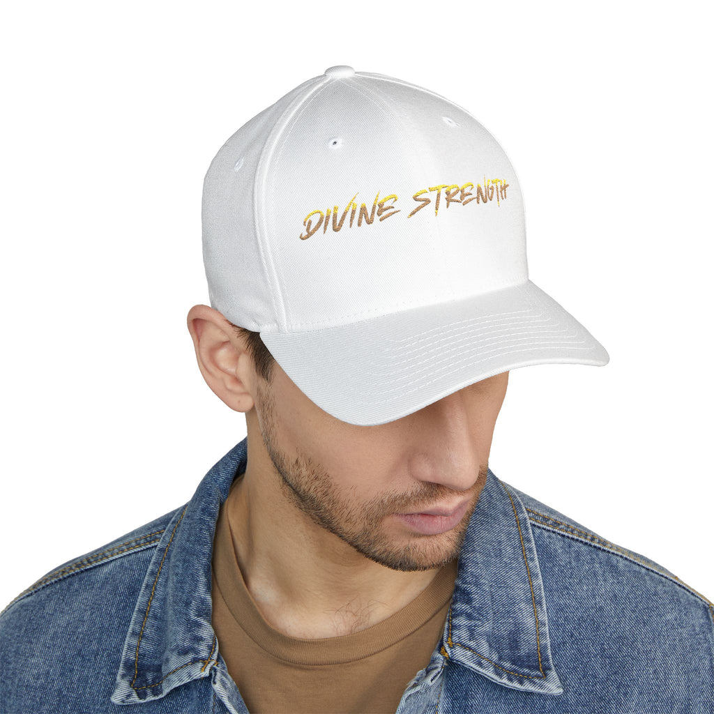 Decretive Font Divine Strength Cap- Black Stitch