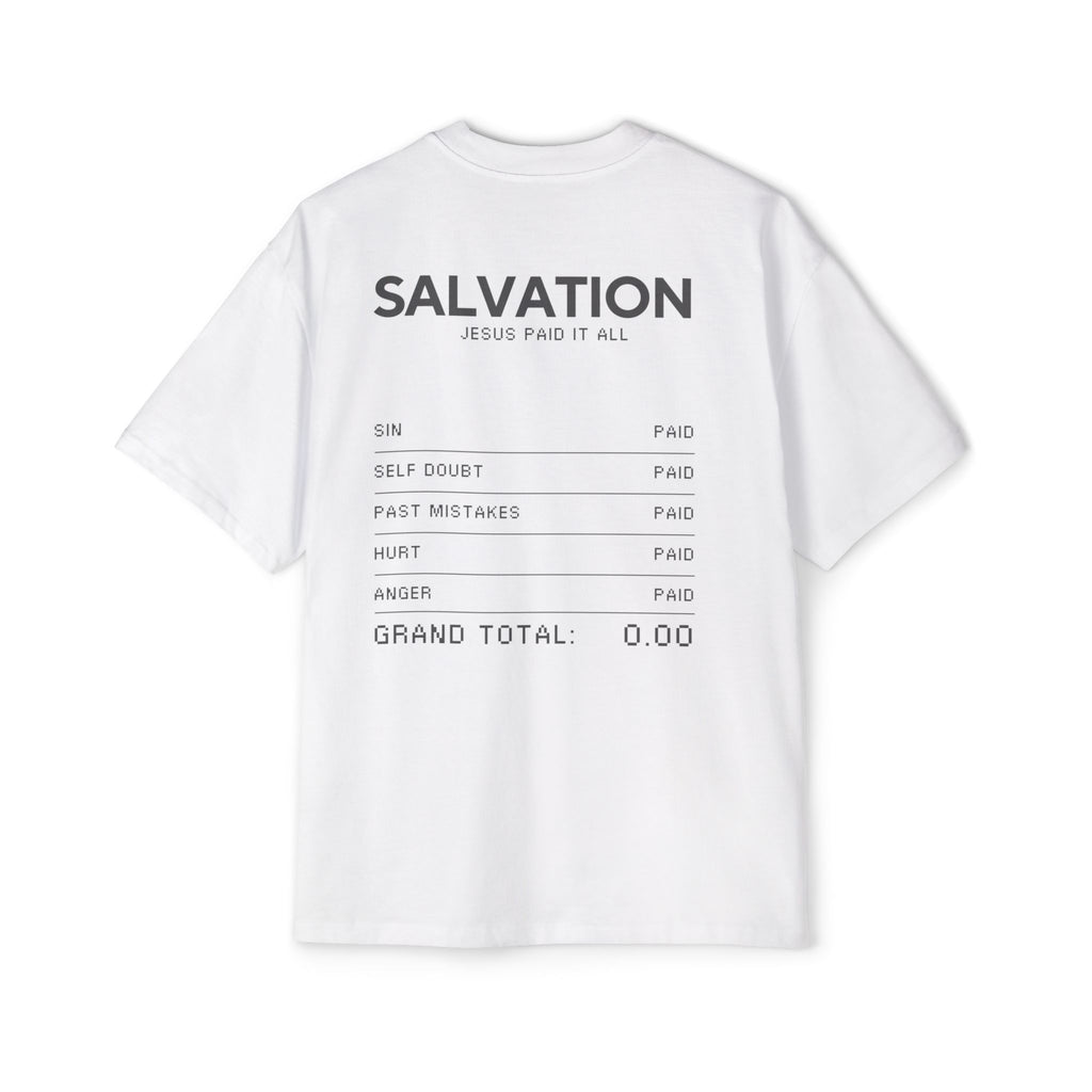 Heavy Oversized Tee - 'JESUS PAID'