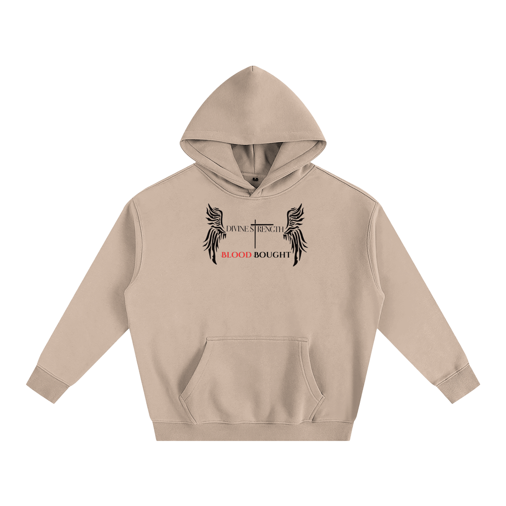 Oversize Fleeced "I AM BLOOD BOUGHT" Hoodie