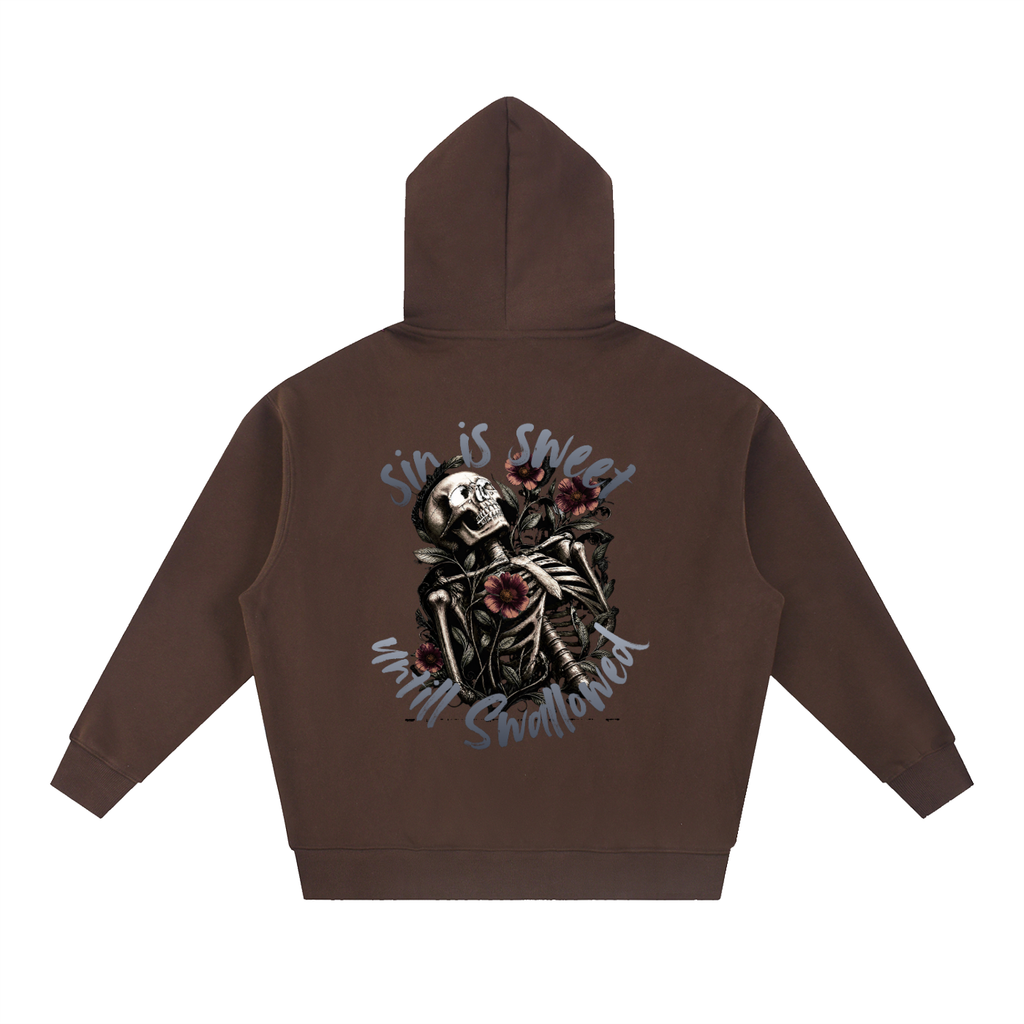 Sin Is Sweet Oversized Boxy Fit Fleece Hoodie