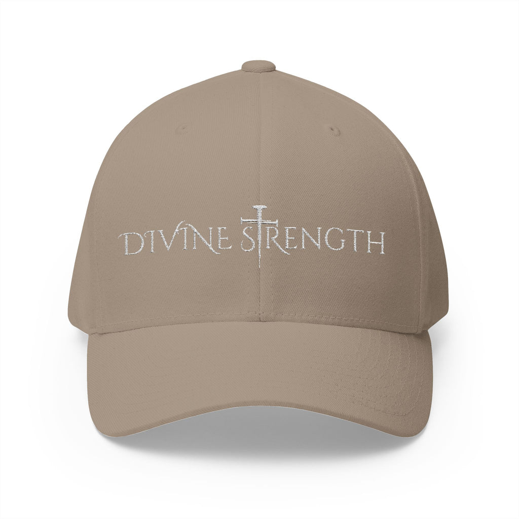Decretive Font Divine Strength Cap- White Stitch