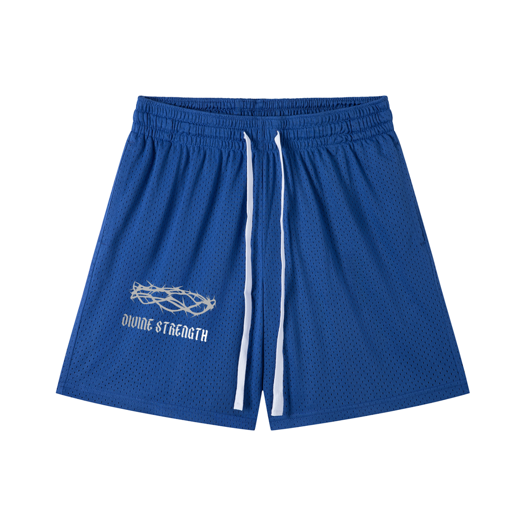 Crown of Thorns Mesh Drawstring Shorts