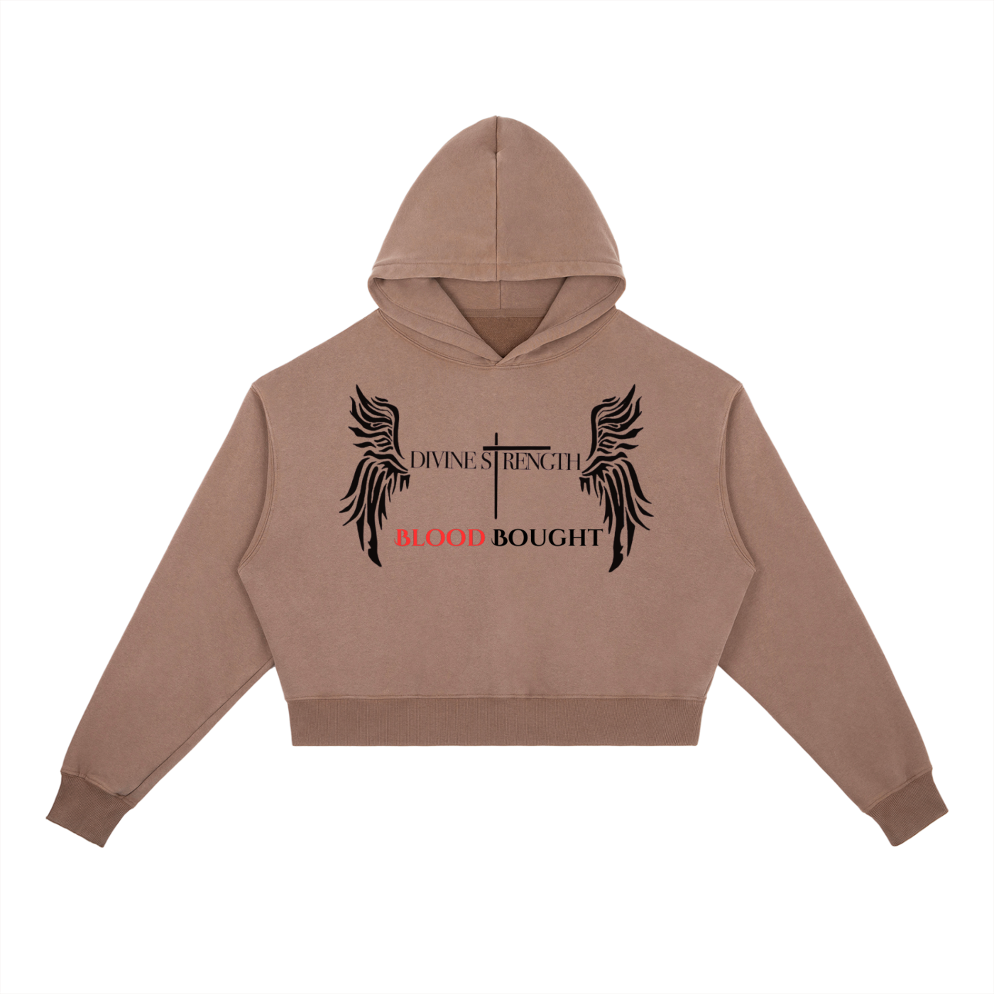 Women's Blood Bought Cropped Heavyweight Hoodie