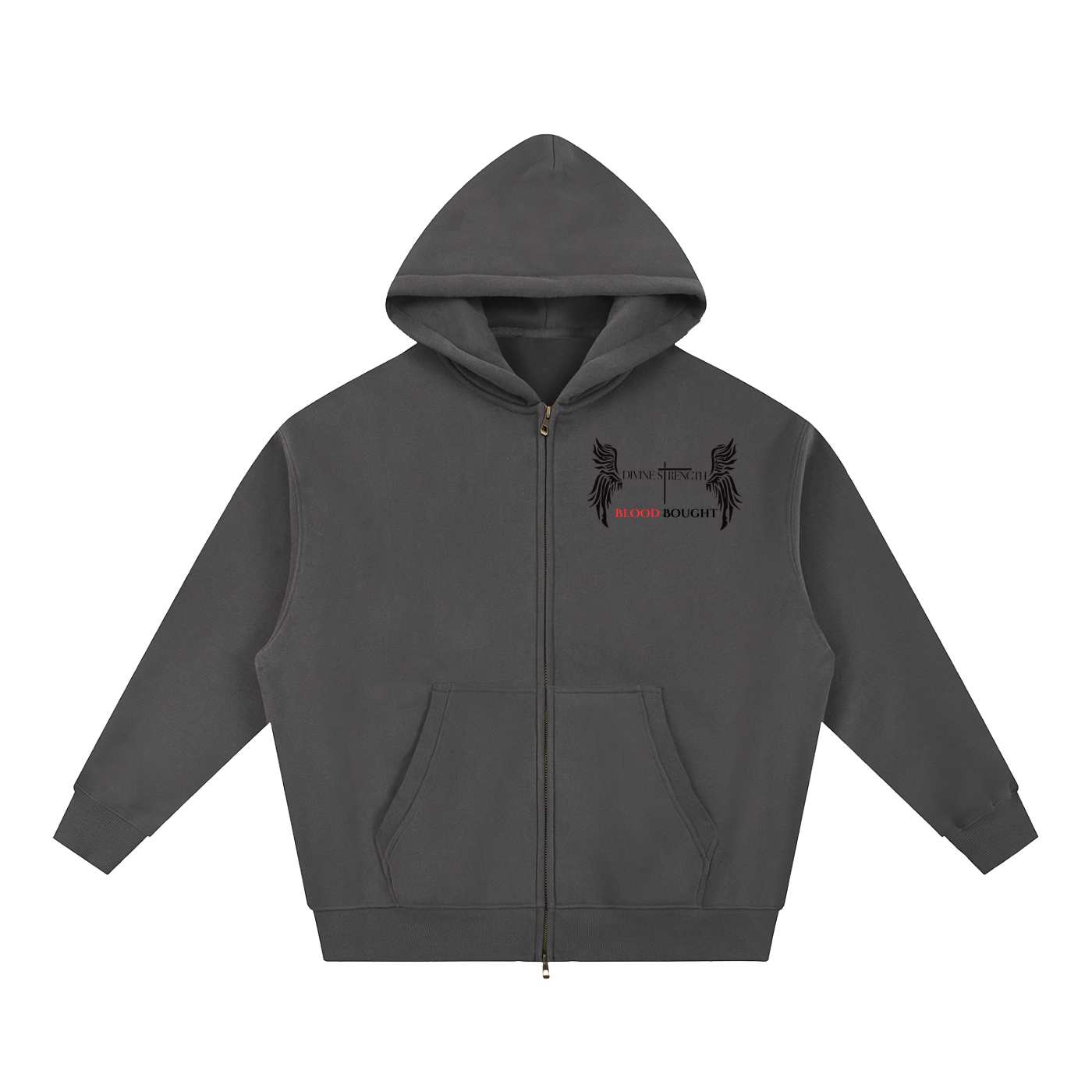 Blood Bought Oversized Fleece Boxy ZIP-UP