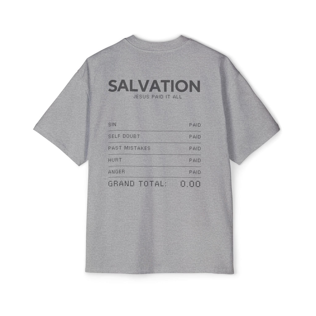 Heavy Oversized Tee - 'JESUS PAID'