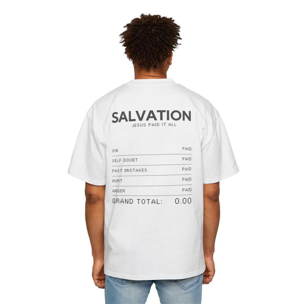 Heavy Oversized Tee - 'JESUS PAID'