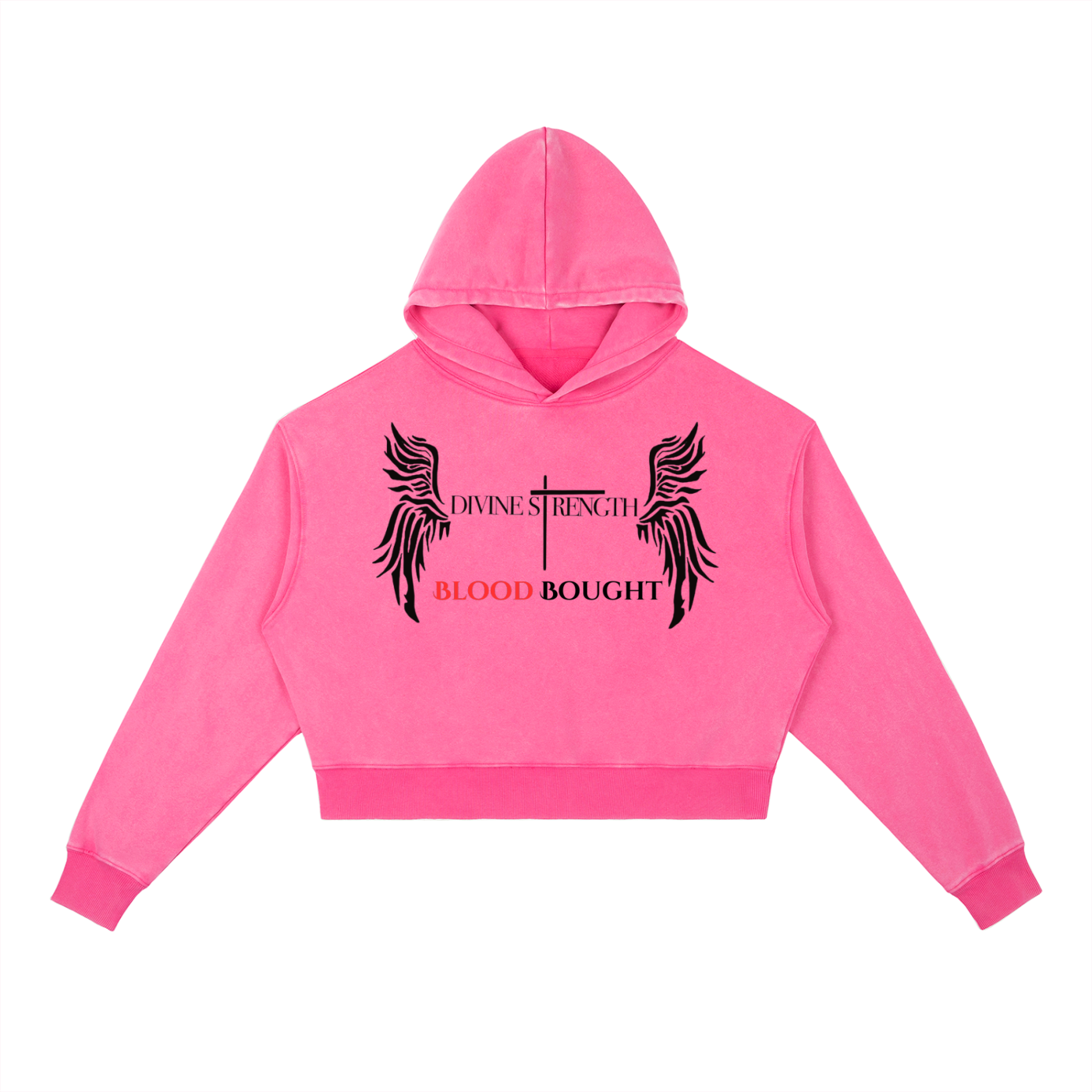 Women's Blood Bought Cropped Heavyweight Hoodie