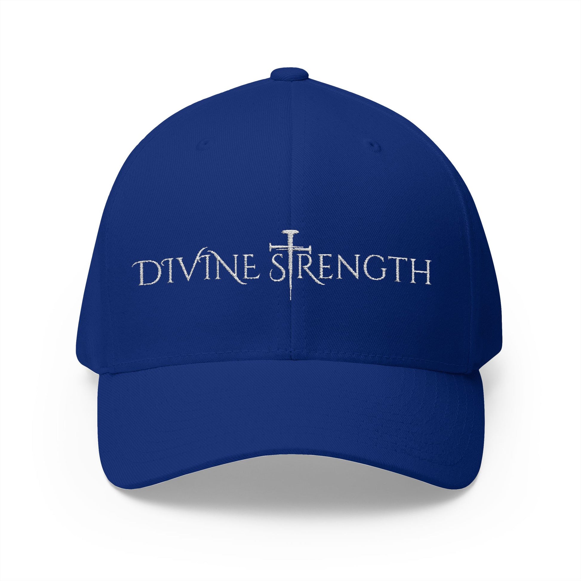 Decretive Font Divine Strength Cap- White Stitch