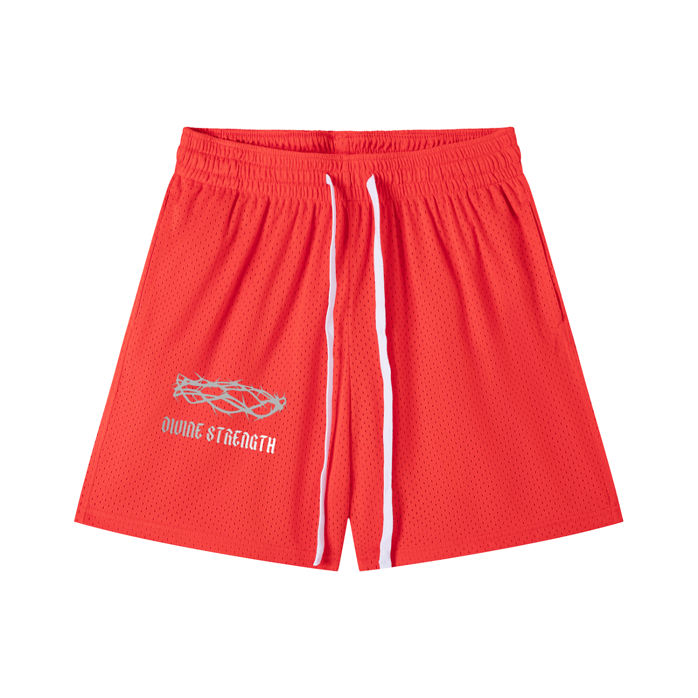 Crown of Thorns Mesh Drawstring Shorts