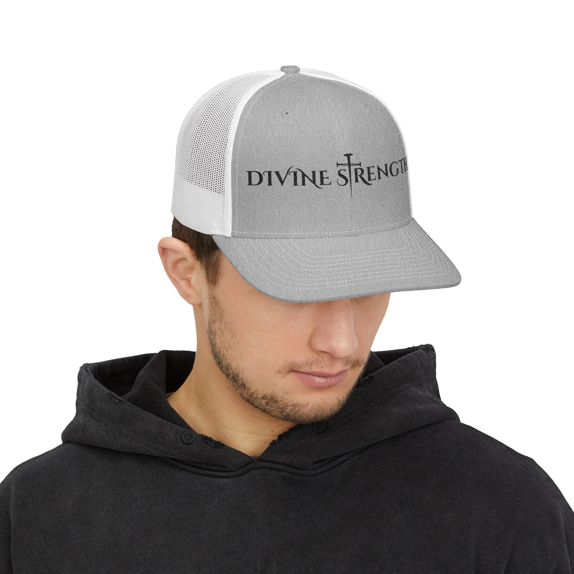 Divine Strength Embroidered Snapback Trucker Cap