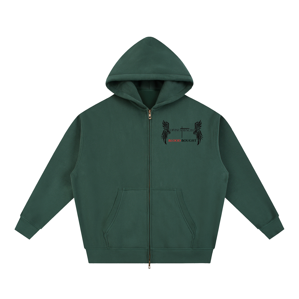 Blood Bought Oversized Fleece Boxy ZIP-UP