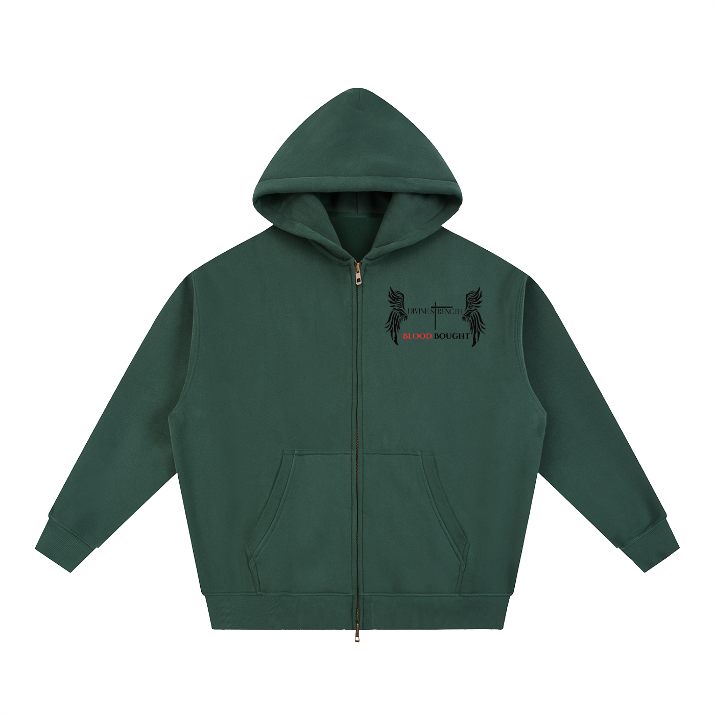 Blood Bought Oversized Fleece Boxy ZIP-UP