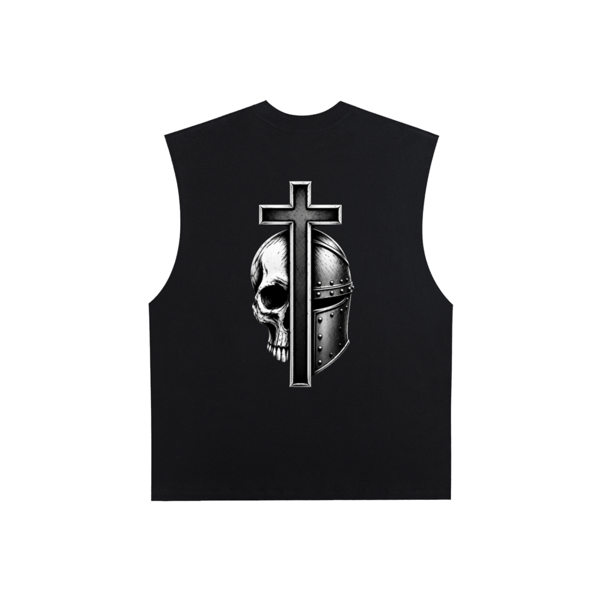 Logo Raw Edge Cotton Tank Top