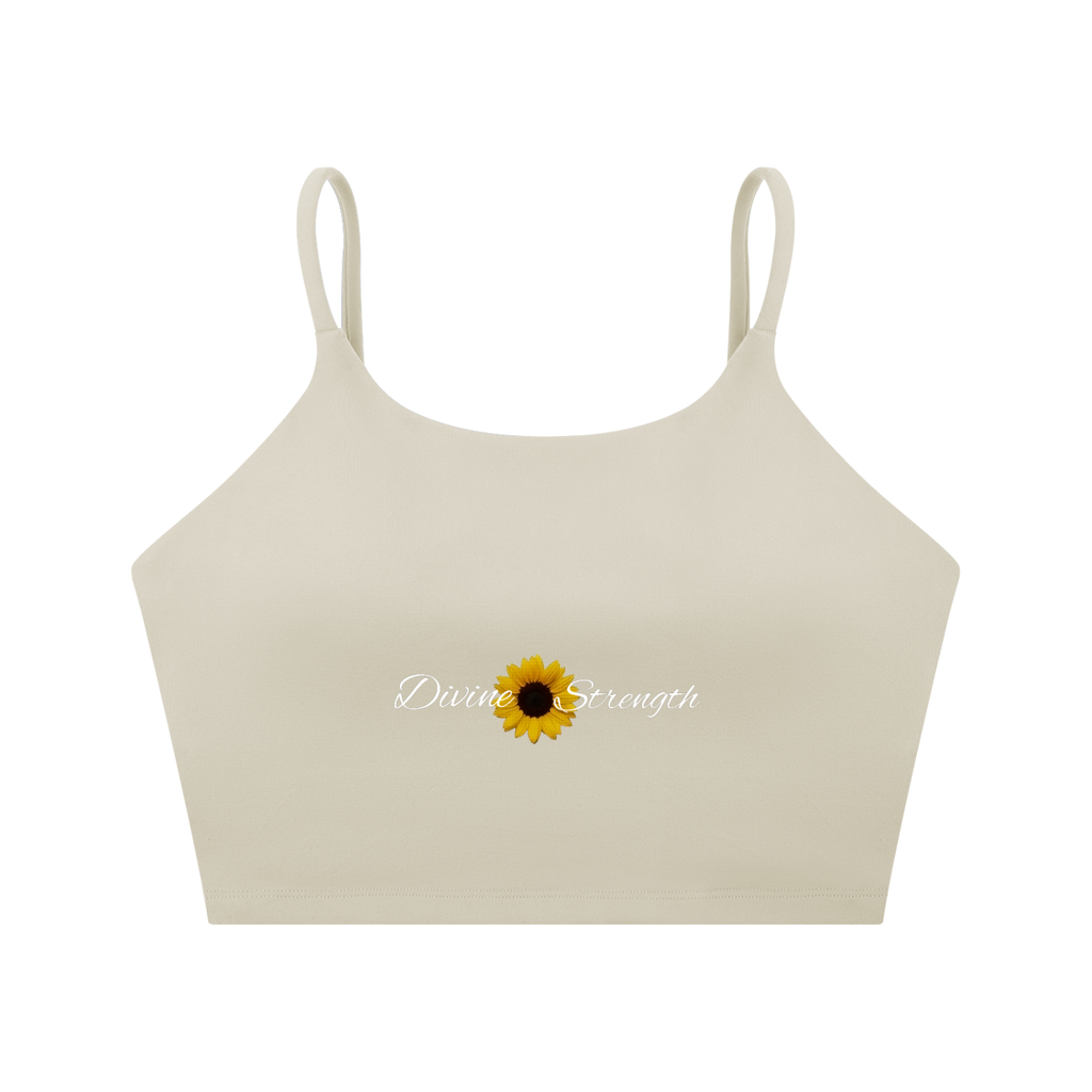 Sunflower Spaghetti Strap Yoga Sports Bra