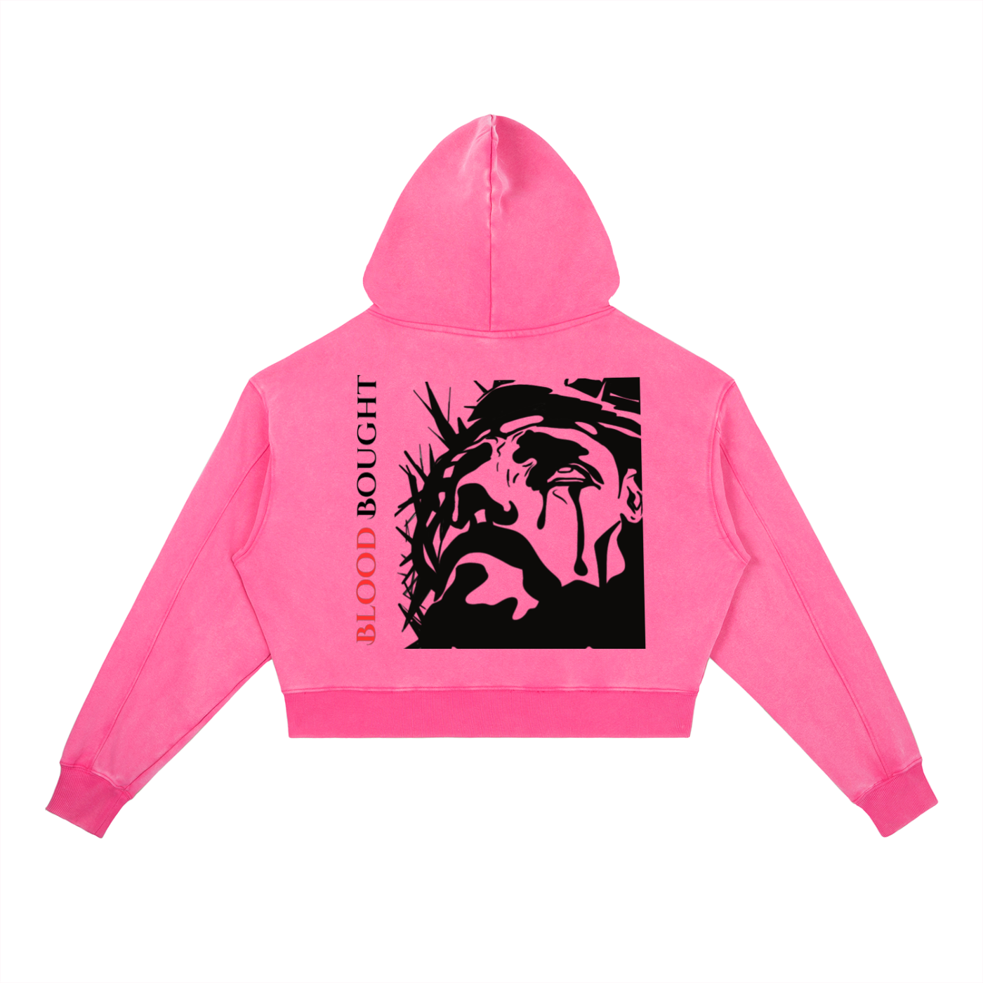 Women's Blood Bought Cropped Heavyweight Hoodie