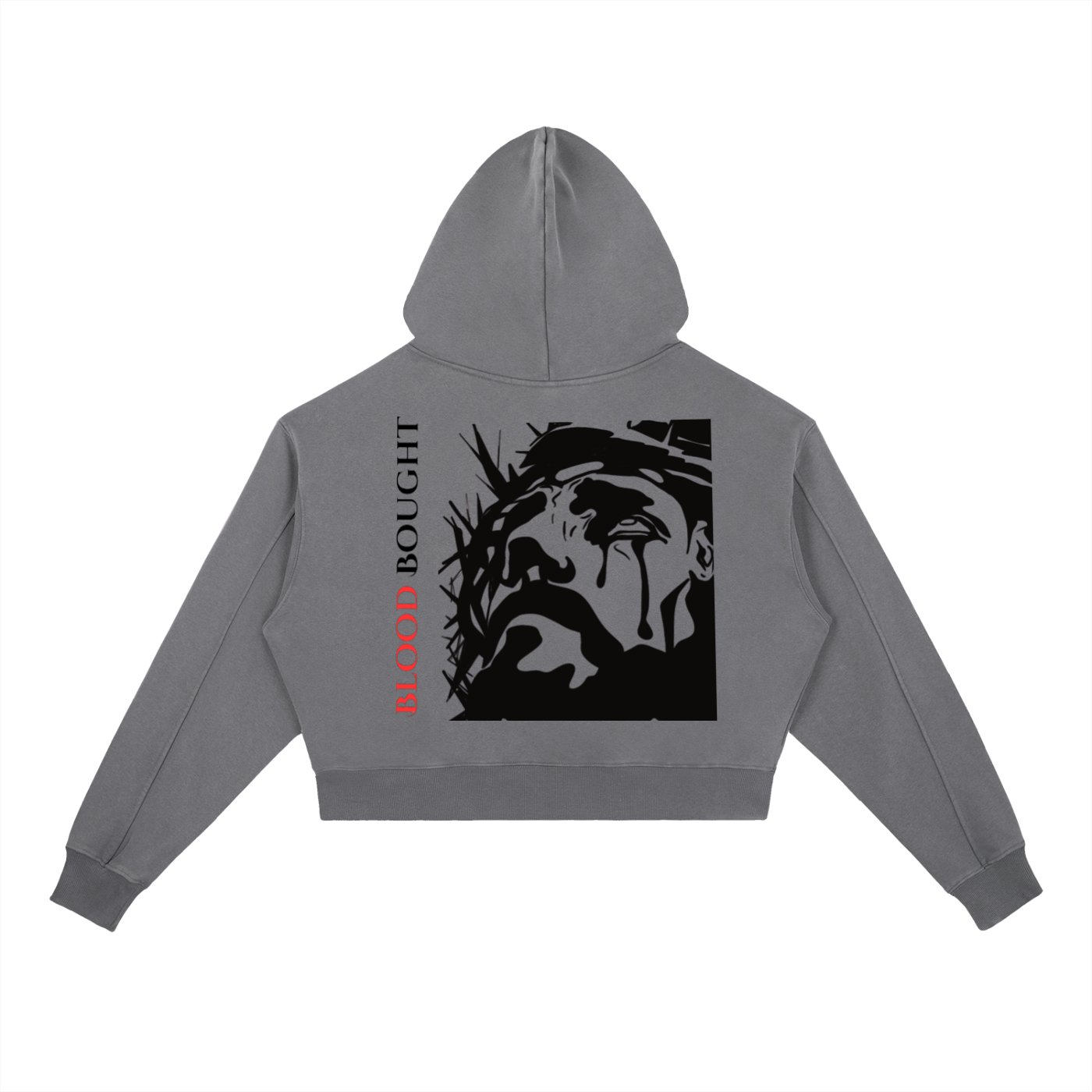 Women's Blood Bought Cropped Heavyweight Hoodie
