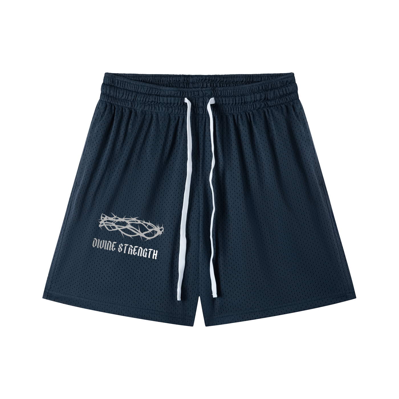 Crown of Thorns Mesh Drawstring Shorts