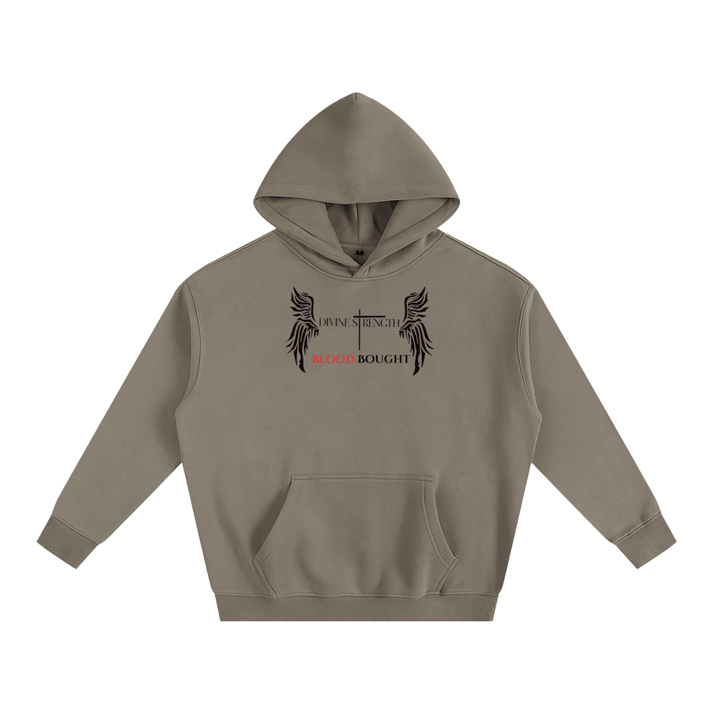 Oversize Fleeced "I AM BLOOD BOUGHT" Hoodie