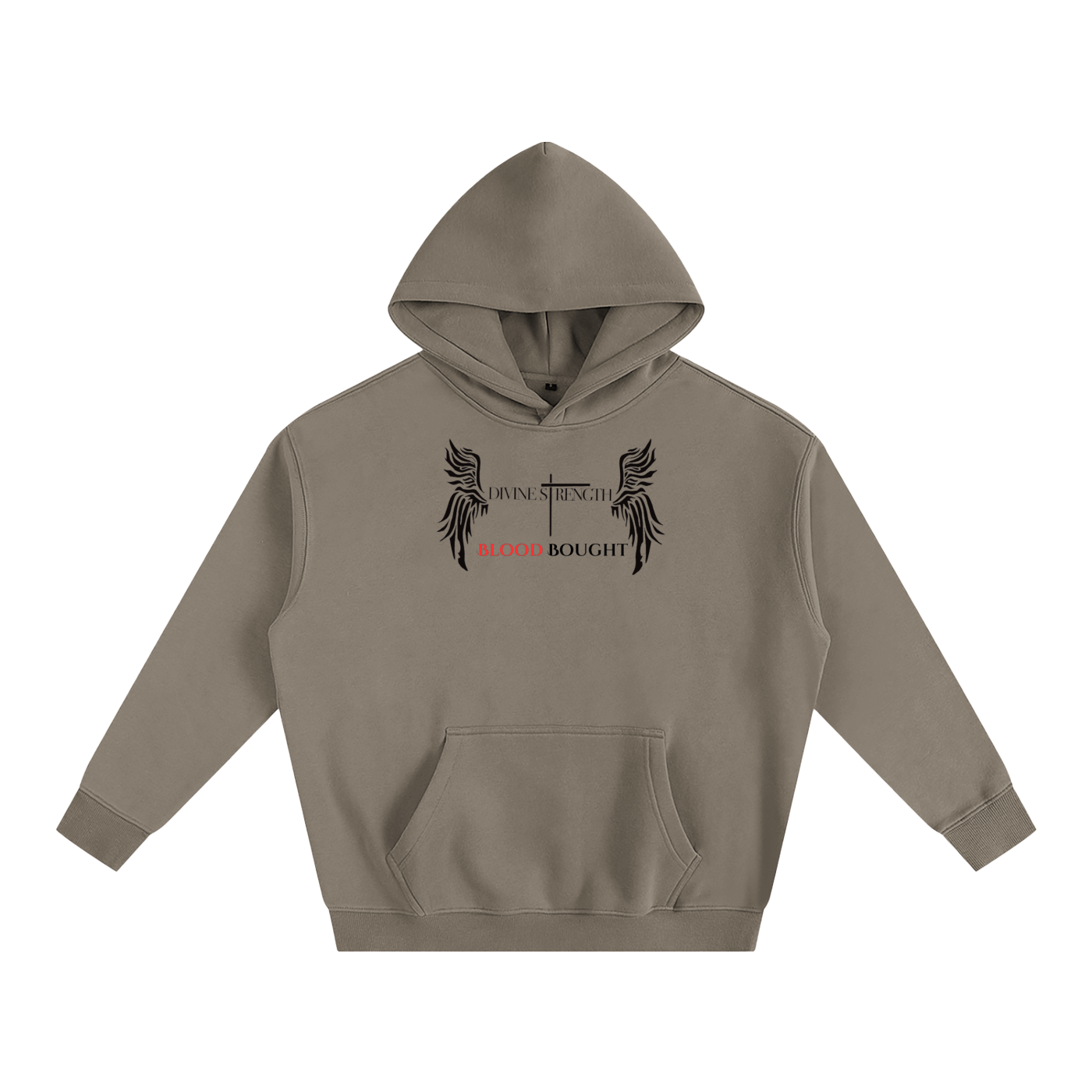 Oversize Fleeced "I AM BLOOD BOUGHT" Hoodie
