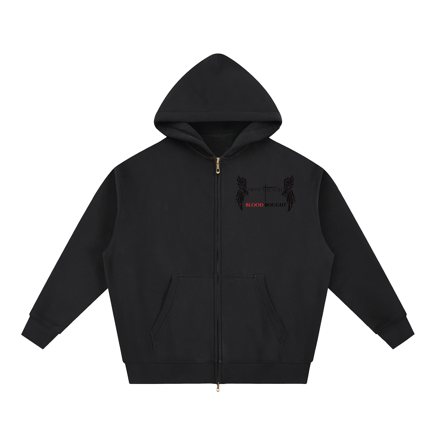 Blood Bought Oversized Fleece Boxy ZIP-UP