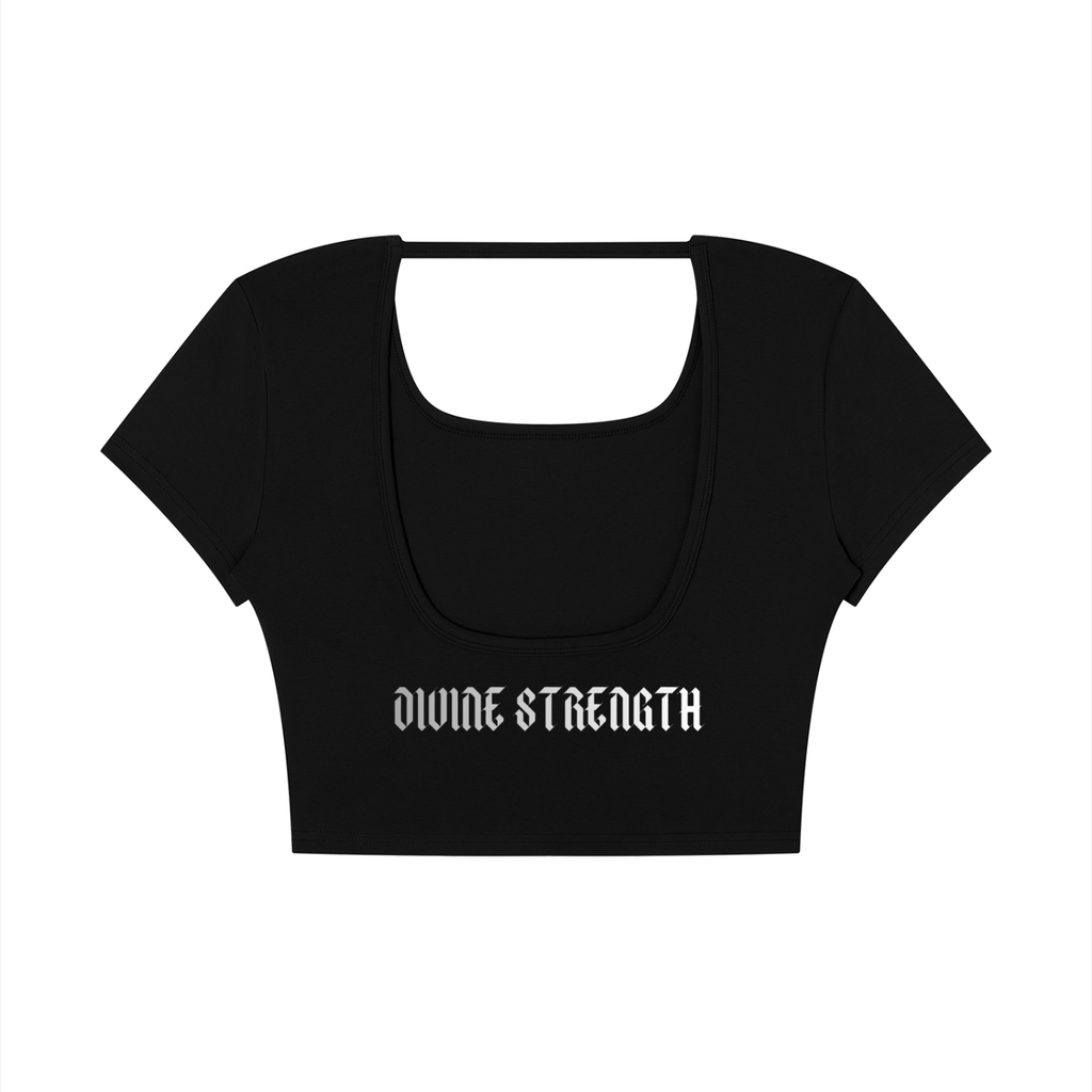 Women's Emblem Square Neck Crop T-Shirt